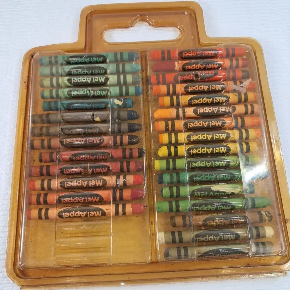 Vintage‎ Mel Appel crayon set kids art supplies Crayart crayons drawing rainbow